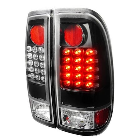 Overtime LED Tail Lights for 97 to 03 Ford F150, Black - 11 x 19 x 23 in. OV2654284